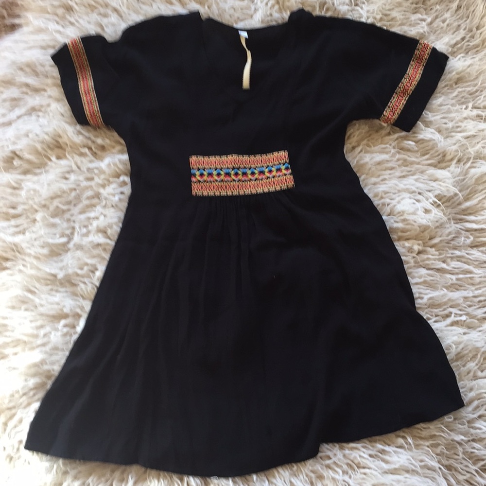 Uncle Frank Black Embroiderd Dress